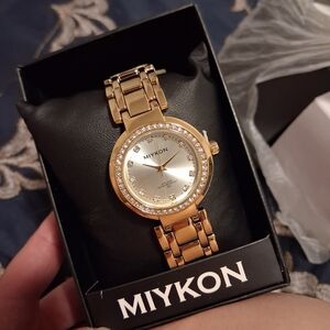 Miykon Gold Women's Watch with Silver Dial